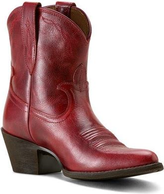 Ariat Maggie J Toe Short Western Boot in Barn Red at Nordstrom, Size 5.5