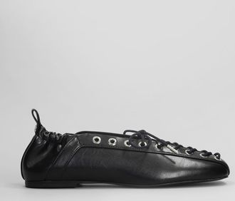 Ganni Ballerine in poliuretano nero