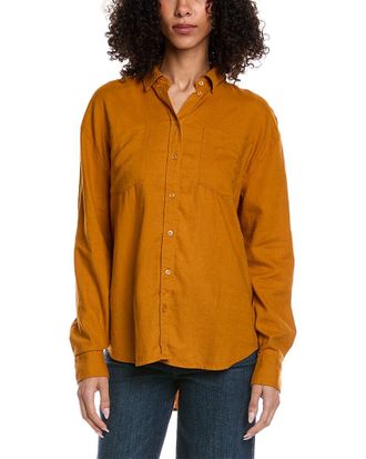 7 For All Mankind Linen-Blend Easy Shirt