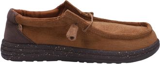Lamofootwear Mens Paul Canvas Deck Shoe In Chocolate Corduroy