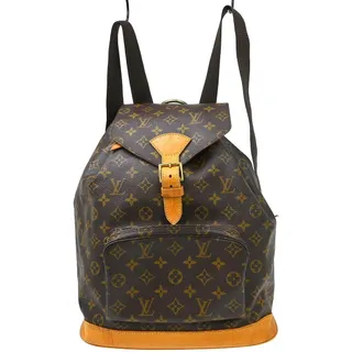 Louis Vuitton Vintage Montsouris Backpack Monogram Canvas Brown Canvas Backpack Bag (Pre-Owned)