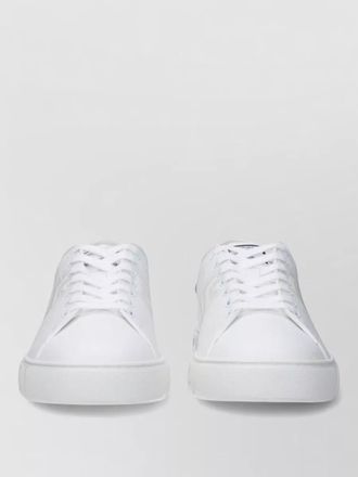 Versace leather animal-print heel low-top sneakers