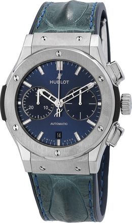 Hublot Pre-owned Hublot Classic Fusion Chronograph Automatic Blue Dial Mens Watch 521.NX.7170.HR.PLP14