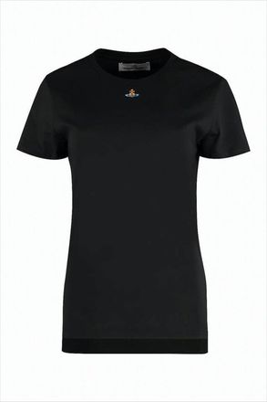 Vivienne Westwood Short-Sleeve Black T-Shirt With Colorful Emblem