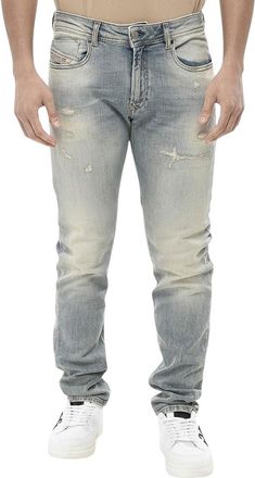 Diesel Blue Skinny Distressed Jeans
