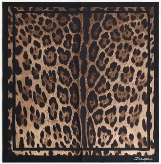 Dolce & Gabbana Seidenschal mit Leopardenmuster