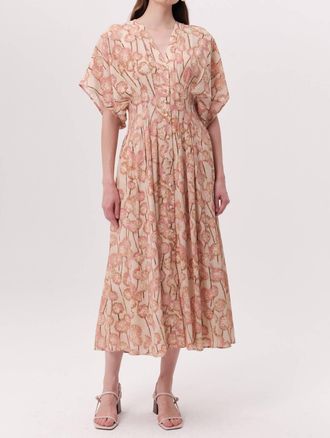 Exquise Mattie Midi Dress In Beige