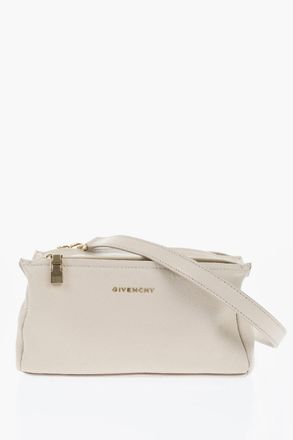 Givenchy Hammered Leather Shoulder Bag PANDORA with Gold-Effect Logo Givenchy