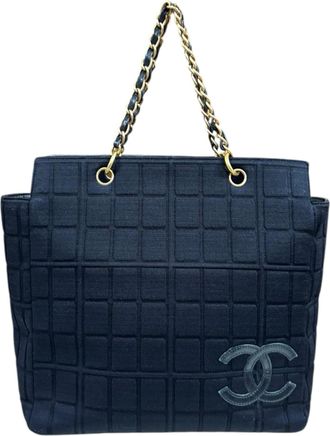 Chanel Black Cotton Tote Bag (Pre-Owned)