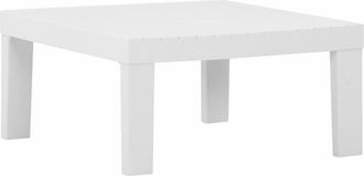 vidaXL Garden Lounge Table Plastic White vidaXL