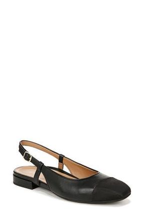 Vionic Petaluma Slingback Flat in Black Leather at Nordstrom Rack, Size 8