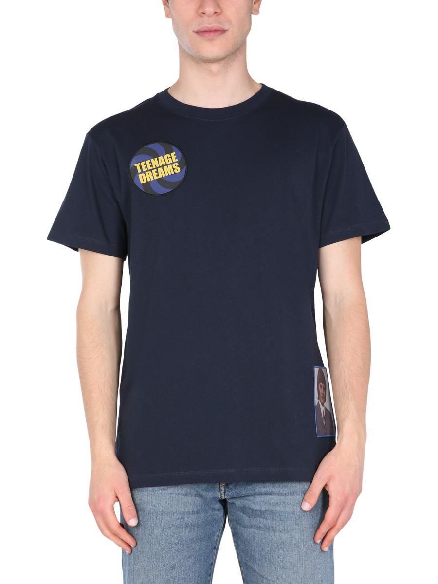 Tシャツ・カットソー RAF SIMONS Men T Shirts 212M130 BLACK BLACK Raf Simons T SHIRT WITH PRINTED DETAILS (212M130