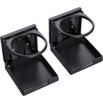 OEM 2 Portavasos Plegables Ajustables Universales De Pl&aacute;stico Negro, A Prueba De Fugas, Port&aacute;tiles, De 7,5 Cm De Di&aacute;metro, Para Cami&oacute;n, Barco O Furgoneta 