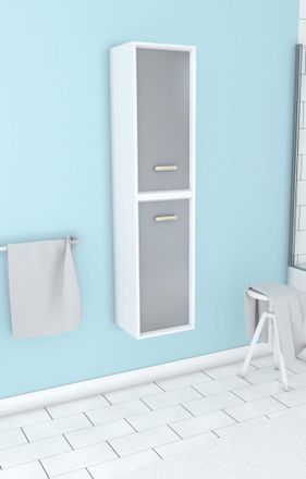 Aurlane Aurlane - Columna Ducha Scandinava Blanca Suspendida H150xp25xl35cm - Nordik Aska
