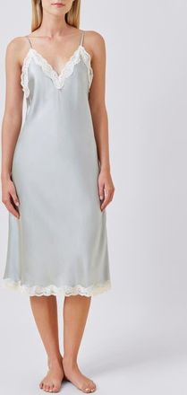 Papinelle Sleepwear Annabelle Satin Nightgown in Sage at Nordstrom, Size X-Large