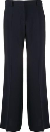Alberto Biani Navy Blue Wide Leg Cady Trousers