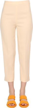 Moschino White Slim Flat Front Pants