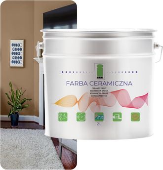 OEM Pintura Cer&aacute;mica Para Paredes, Lavable, Marr&oacute;n Claro, 2 L, Resistente A Las Manchas