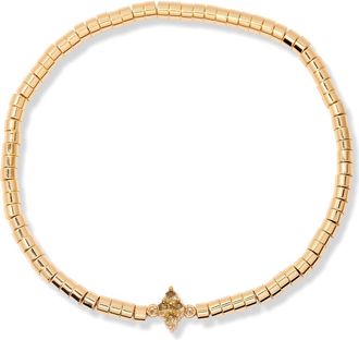Brook & York Bella Birthstone Beaded Stretch Bracelet in Gold August at Nordstrom