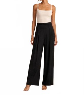 Sole Patricia Linen Rayon Pant In Black