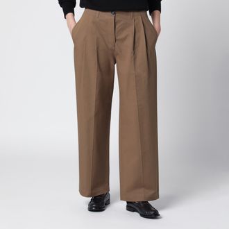 Toteme Pantalone color nocciola in cotone