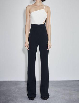 Et Ochs Avery One Shoulder Bodysuit In Black/white