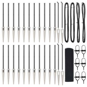 Berkfield Home Welded Wire Fence with 13 Spike Posts Grey 0.6x50 m Steel