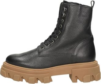 Poelman Lace-up Boots - Dames - Veterlaarzen - Zwart - 37 EU - Schoenen