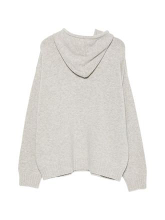 Maison Margiela Embroidered Logo Hooded Sweatshirt - Beige