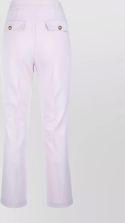 Elisabetta Franchi trousers with back pockets and button detail