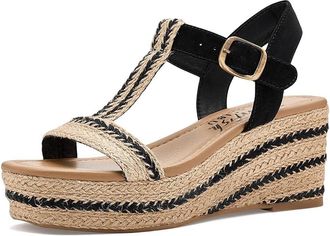 Blowfish Annika Strappy Sandals Womens Sandals Natural Black : 6.5 M, Synthetic