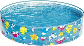 Trade Shop Trade Shop - Piscina Rigida Autoportante 122x25cm Fuori Terra Fantasia Mare Per Bambini 55028