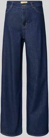 Max Mara Wide Leg Loose Fit Jeans aus reiner Baumwolle Modell VEGA in Dunkelblau, Gr&ouml;&szlig;e 34