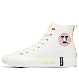 Anta (WMNS) ANTA x Yale Hight Top Canvas Shoes Cream White 122028650-8