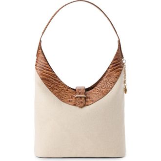 Brahmin Gwynne Canvas & Leather Crossbody Bag in Cinnamon at Nordstrom