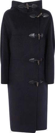 R&oacute;he Dubbelzijdig wollen duffelcoat - Dames - Mantel - Blauw - XS - Wol - Jassen