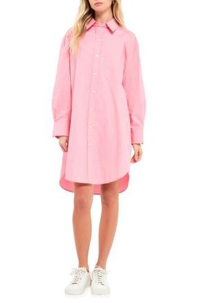English Factory Classic Collar Shirtdress in Pink at Nordstrom Rack, Size Medium