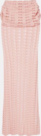 Aya Muse Draped pointelle maxi skirt