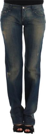 Costume National Straight Leg Jeans - Dames - Slim Fit Jeans - Blauw - W28 - Katoen - Jeans