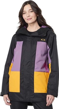 Oakley Beaufort Recycled Insulated Jacket Womens Clothing Black/Purple/Amber Yellow : LG, Polyester