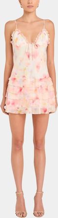 Amanda Uprichard Mirabelle Romper In Sorbet