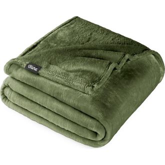 Bare Home Microplush Fleece Blanket in Cypress at Nordstrom, Size Twin