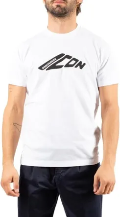 Dsquared2 Tops, Heren, Wit, S, Katoen, Icon Logo T-Shirt