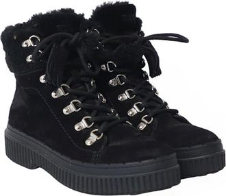 Tod's Womens Suede Shearling-Lined Apres Ski Boot, Size 35.5 (Authentic Pre- Loved)