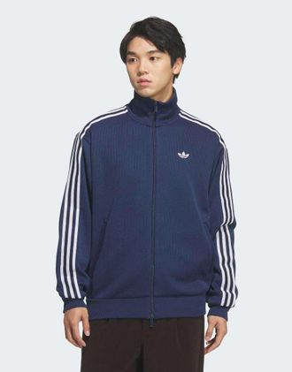 adidas Originals Fb - Top sportivo in maglia color indaco notte-Blu