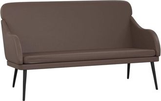 vidaXL Banco De Cuero Sint&eacute;tico Marr&oacute;n 110x76x80 Cm Vidaxl