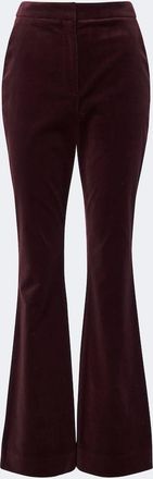 Veronica Beard Gracie cotton-blend velvet flared pants
