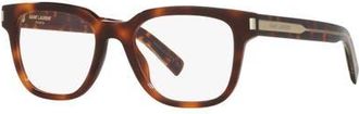 Saint Laurent 52mm Rectangle optical glasses in Tortoise at Nordstrom