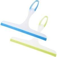 OEM 2 Esp&aacute;tulas De Silicona Para Ducha, 24 X 21 Cm, Para Cristales, Ventanas, Coches, Resistentes E Irrompibles, Verde + Azul - Crezuo