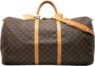 Louis Vuitton Pre-owned Weekend Bags, female, Brown, Size: ONE SIZE Pre-owned Keepall Bandouliere 60